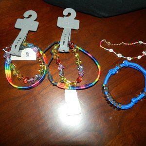 BP. Beaded Braided Rainbow Bracelet Lot Nordstrom